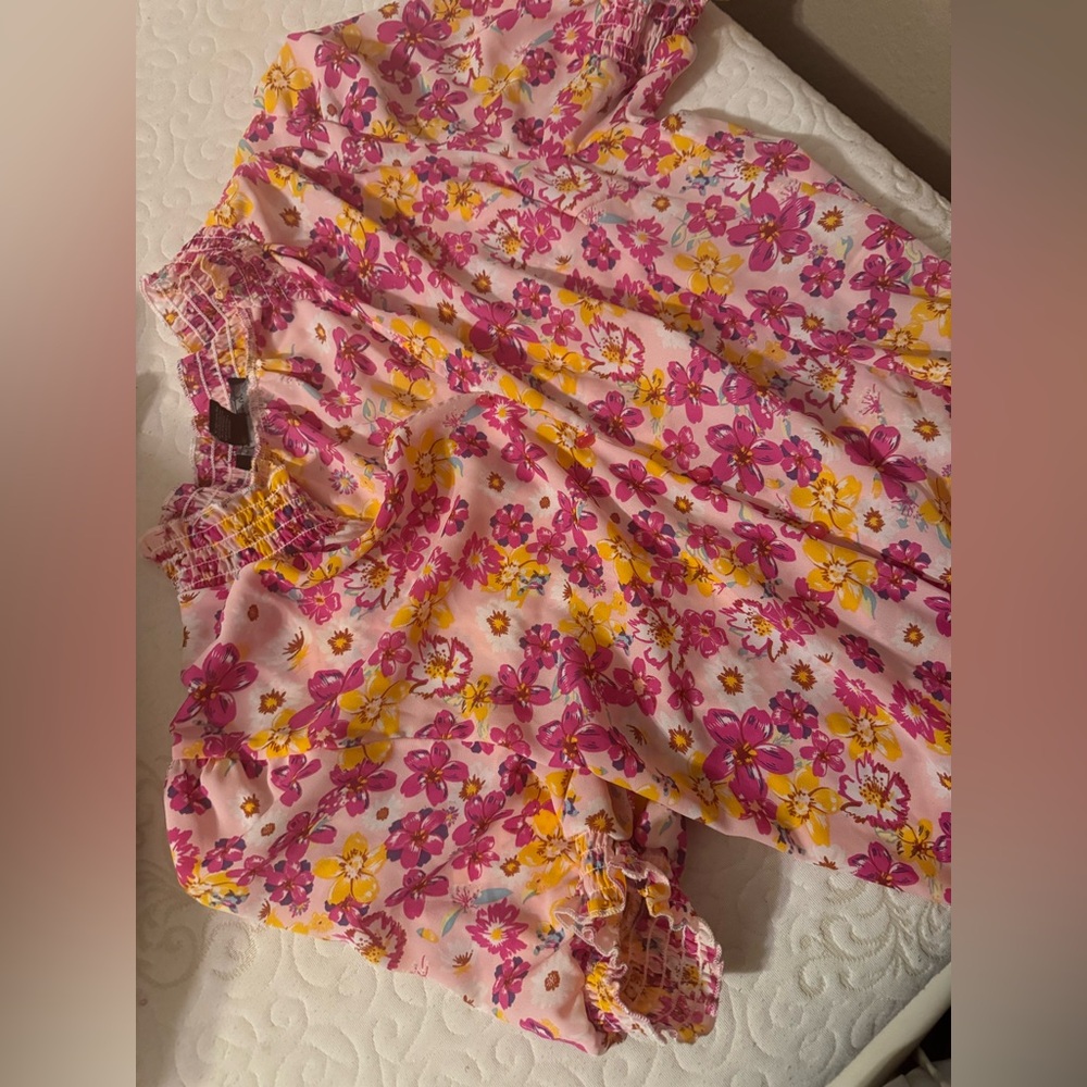 Floral Pull Over thin blouse